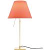 LUCEPLAN lampada da tavolo dimmerabile COSTANZA D13 con stelo telescopico ottone e paralume MEZZO TONO ROSA MISTICO - 1D13N=000030+9D1301511724