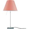 LUCEPLAN lampada da tavolo ON/OFF COSTANZA D13i con stelo telescopico alluminio e paralume MEZZO TONO ROSA MISTICO - 1D13N=010020+9D1301511724