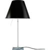 LUCEPLAN lampada da tavolo ON/OFF COSTANZA D13i con stelo telescopico alluminio e paralume RADIEUSE NERO - 1D13N=010020+9D1301511701