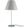 LUCEPLAN lampada da tavolo ON/OFF COSTANZA D13if con stelo fisso alluminio e paralume MEZZO TONO BIANCO NEBBIA - 1D13N=01F020+9D1301511734