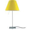 LUCEPLAN lampada da tavolo ON/OFF COSTANZA D13if con stelo fisso alluminio e paralume RADIEUSE GIALLO VIVO - 1D13N=01F020+9D1301511706
