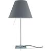 LUCEPLAN lampada da tavolo ON/OFF COSTANZA D13if con stelo fisso alluminio e paralume RADIEUSE GRIGIO CEMENTO - 1D13N=01F020+9D1301511705