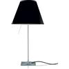 LUCEPLAN lampada da tavolo ON/OFF COSTANZA D13if con stelo fisso alluminio e paralume RADIEUSE NERO - 1D13N=01F020+9D1301511701