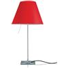 LUCEPLAN lampada da tavolo ON/OFF COSTANZA D13if con stelo fisso alluminio e paralume RADIEUSE ROSSO PRIMARIO - 1D13N=01F020+9D1301511708