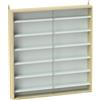 HOMCOM Vetrina per collezioni da parete, con 6 ripiani regolabili in altezza e 2 porte scorrevoli in vetro, 80 x 9,5 x 83 cm | Aosom Italy