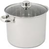 Crealys 502.383 Stock Pot 9 L 24 cm Diametro in Acciaio Inossidabile con Coperchio in Vetro