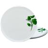 Creatable, 23435 Serie BASILIKUM - Set di 4 piatti per pizza in porcellana, lavabili in lavastoviglie e microonde, Made in Europe
