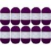 Utopia Crafts JOY - Filato per lavorare a maglia e all'uncinetto, morbido, facile da pulire, 100% poliacrilico, 10 gomitoli da 50 g, 150 m (amaranto)