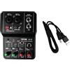 Sarini Mixer audio Mini USB a 2 canali, sistema console professionale per tavola armonica, alimentazione 48 V, mini mixer per streaming live, karaoke e registrazione