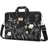 MOSISO Borsa Laptop Donna, 13.3 pollici Borsa Computer Compatibile con Macbook Pro 14, HP, Dell, Asus Notebook, 13-13.3 pollici Custodia a Tracolla per Laptop con Tracolla, Fiore Retro