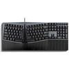 Perixx PERIBOARD-535BR - Tastiera ergonomica con cavo a doppio profilo marrone interruttori tattili - Funzione programmabile con 4 tasti macro - Compatibile con Windows e Mac OS X - Inglese USA
