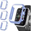 iVoler 3 Pezzi Cover Rigida PC per Apple Watch SE (2025/2022 / 2020) / Series 6 5 4 44mm (Senza Pellicola Protettiva), Ultra Sottile Custodia Antiurto e Anti-Graffio Bumper Case, Viola