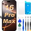 DIGI4U DlGl4U - Schermo LCD di ricambio per iPhone 16 Pro Max, schermo da 6,9 Full HD 3D Touch True Tone Face ID per iPhone 16 Pro Max Display Digitizer Kit di riparazione