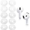 Cheynn 5 paia di tappi di ricambio ultra sottili per AirPods 4, in silicone antiscivolo, antigraffio, compatibili con custodia di ricarica, bianco e trasparente