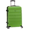 Rockland Valigia unisex per adulti, in ABS espandibile, 71 cm, Verde scuro, Checked Large 28, Melbourne Hardside - Trolley espandibile con ruote girevoli