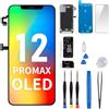 Risidamoy [OLED] - Schermo sostitutivo per iPhone 12 Pro Max da 6,7 pollici con sensore di prossimità dell'altoparlante dell'orecchio OLED Touch Display digitalizzatore assemblaggio completo con kit di