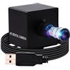 ELP Webcam 4K, ultra HD, grandangolo, 30 fps, PC Web Camera con obiettivo a 170 gradi, sensore IMX317, USB, videoconferenza OTG per Mac/Windows/Linux/Raspberry Pi USB4KHDR01-KL170