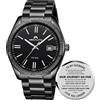MEGALITH Orologio Uomo Acciaio Inossidabile: Analogico Affari Orologi con Fecha Luminosa - Regalo per Lavoro Uomo Anniversario Compleanno Festa del Papà - Nero per il Marito