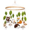 Sunshine smile Mobile animali della foresta, feltro mobile, per letto, supporto in legno per finestre