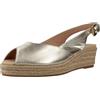 Geox D IBERIDE A, Sandalo con Zeppa Donna, Lt Gold, 39 EU
