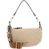 Liu Jo Borsa a Tracolla Donna, Beige e Nero, Tessuto con Stampa Geo Classic, Tracolla Regolabile, Tasca Interna con Zip