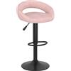 vidaXL Sgabello da bar 2 pezzi in velluto rosa