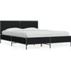 vidaXL Struttura letto nera 140x200 cm in legno e metallo