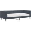 vidaXL Letto da giorno con materasso grigio scuro 90x200 cm in velluto