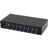 Exsys EX EX-11237HMS-2 - Hub industriale USB 3.0 15 kV ESD a parete da tavolo