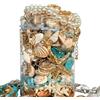 Generic Confezione di Gioielli in Barattolo 25-60 Pezzi | Scatola Sorpresa di Gioielli per Donne con Collane, Bracciali, Anelli, Orecchini, Portachiavi e Fermagli per Capelli - Regalo di Compleanno Unico per