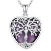 Odinstone Collana albero della vita ciondolo albero della vita celtico Abalone collana cuore famiglia gioielli per donne regali per mamma figlia, one size, Rame, Ametista