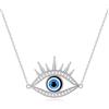 Generic gioielli da donna Bracciali turchi Collana in argento sterling 925 con smalto blu Malocchio per donna Ragazza adolescente gioielli uomo