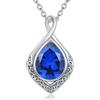 enjoylifecreative Collana da donna con nodo celtico, in argento Sterling 925, con simbolo dell'infinito, pietra portafortuna, gioiello celtico, regalo per donne e ragazze, Argento sterling, Nessuna
