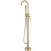 TapLong Oro spazzolato A Pavimento Vasca Riempitrice Rubinetto Doccia Freestanding Vasca Da Bagno Rubinetto con Doccia A Mano Alta Portata Max 6 GPM-51015BG