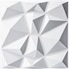 AMIGO 20 Pezzi Pannelli da Parete 3D Diamante 30 x 30 cm, PVC Altamente Rigido, Indeformabile, Riciclabile, Impermeabile, Termoresistente, Inodore, Bianco Opaco