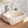 wanda collection Grande lavabo in marmo Crema 45 - 55 cm