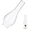 Uonlytech Lampada a Olio in Vetro Paralume Trasparente di Ricambio, Stile Retrò e Design Antivento, Diametro 5cm per Lanterna ad Olio Vintage e Uso Versatile