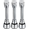 Fokroin 3 pezzi Prolunga Rubinetto Cucina, Aeratore Rubinetto Con Prolunga Cannuccia, Rompigetto Rubinetto Cucina, Rubinetto Cucina Universale 360 °, per lavello da bagno, lavello da cucina