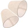 FUTUREORYY 2 Pezzi Paralume In Lino Piccola Copertura Della Lampada Piccola Paralume Per Lampada Da Tavolo Ombrello Di Ricambio Paralume Per Lampada Da Scrivania Tessuto Beige