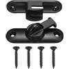 M METERXITY 1-Pack Cerniera A Ribalta, 3 Pollici Serratura A Scorrimento In Lega Di Zinco Con Viti Per Porte Fienili/Recinzioni/Finestre/Armadi [Nero]