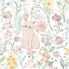 Yomshi Pellicola adesiva per mobili, motivo gatto e fiori, 44 x 300 cm, in vinile, per mobili, camera da letto, soggiorno, corridoio, impermeabile