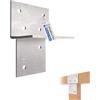 GeZu Impex Connettore a T Legno 91x91mm Zincato a Caldo Staffa di Connessione a T per Muro e Palo per Strutture in Legno