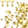 QUARKZMAN 100 Set Di Rivetti A Singolo Cappello 10mm Acciaio Al Carbonio Testa Tonda Chiodi Snap Fermagli Tubolari Chiodi Metallici Per Riparazioni Decorazione Artigianato In Pelle, Oro