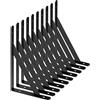 STARVA ST STARVAST - Squadra da parete, 10 supporti triangolari da 90 gradi in acciaio, staffe per scaffali, 200 x 120 mm, staffa angolare Brace con 50 viti e 20 ancoraggi (nero)
