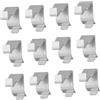 DOITOOL Clip per Scaffali in Ferro Argento 12 Pezzi per Supporto Ripiani Armadio Multiuso Struttura Semplice Leggera per Libreria e Cucina