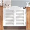 Generic Porte Interne A Persiana In Legno Massello, Porta Stile Saloon, Western Da Cowboy, Divisorio Battente Con Chiusura Automatica - Design Mezza Staccionata(C,102x91cm/40x36in)