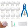 Alt2day Kit di 12 palline vuote per fai da te, strumento di evacuazione per palline antistress fai da te (classiche, 12 pezzi)