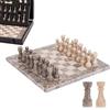 MARBLE RANGE Set di scacchi in marmo per adulti, 25,4 cm, fatto a mano, Oceanic & Verona, gioco da tavolo con 32 pezzi di scacchi, 2 regine extra e scatola portaoggetti, gioco da viaggio di lusso, elegante per la