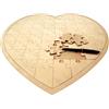 always amore Libro degli ospiti a forma di cuore, puzzle, libro degli ospiti alternativo per matrimonio, battesimo, cresima, comunione, regalo di nozze in legno, puzzle a forma di cuore
