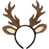VYNZOR 1 cerchietto con corna di renna, accessorio per cosplay di renna e copricapo natalizio con renna, adatto per Halloween, Natale, carnevale, decorazione per bambine e donne